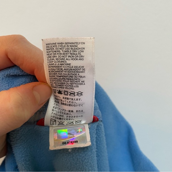 The North Face TKA 100 Glacier Fleece Light Blue 1/4 Zip Fleece Pullover Medium - Picture 7 of 7